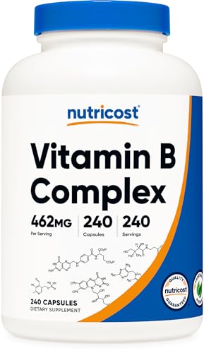Nutricost Energy B Complex with Vitamin C 240 Capsules