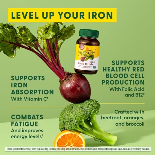 MegaFood Iron Supplement with Vitamin C & B12
