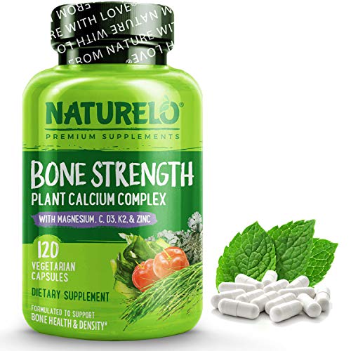 NATURELO Plant-Based Calcium Supplement with Vitamins