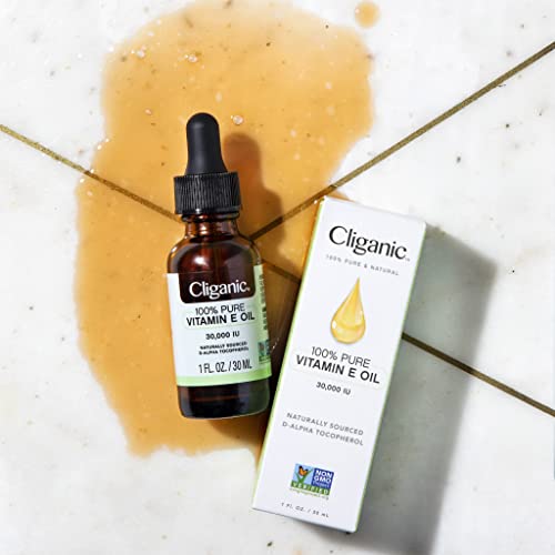 Cliganic 100% Pure Vitamin E Oil - 30,000 IU