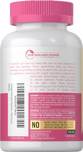 Carlyle Women's Prenatal Multivitamins with Folic Acid