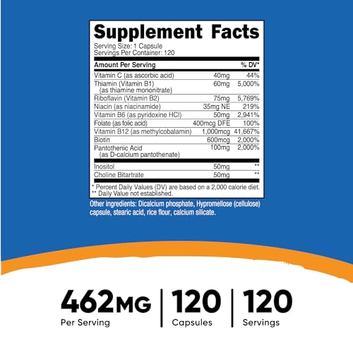 Nutricost High Potency B Complex 120 Capsules