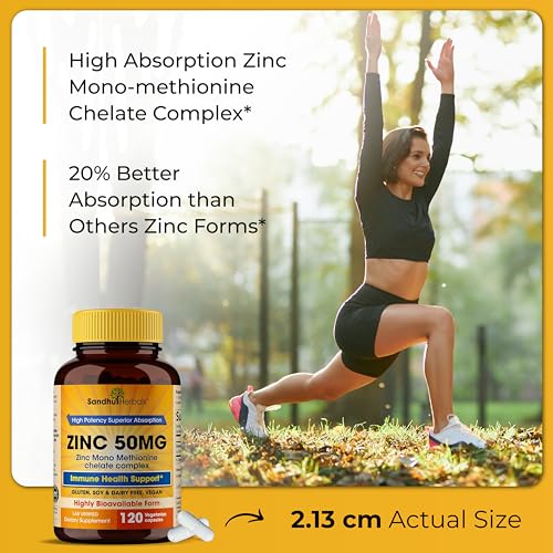 Zinc 50mg Vegetarian Capsules for Immune Support