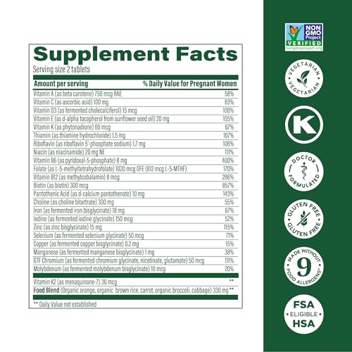 MegaFood Baby & Me 2 Prenatal Vitamins - 60 Tabs