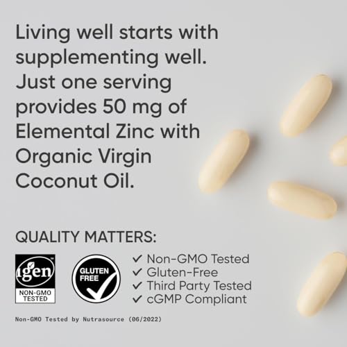 Zinc Picolinate 50mg with Organic Coconut Oil