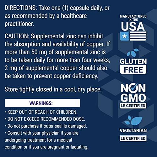 Ultra-Absorbable Zinc Caps 50 mg, 90 Count