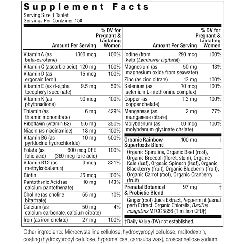 Rainbow Light Prenatal One Vegan Multivitamin - 150 Tablets