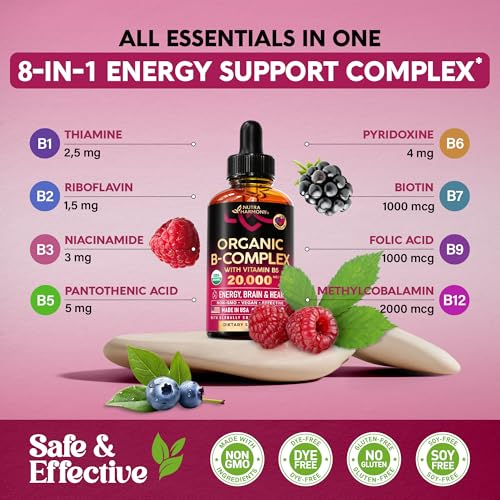 Organic B-Complex Liquid Drops - USA Made