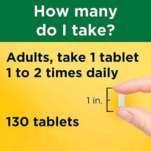 Nature Made Calcium 500mg with Vitamin D3, 130 Tablets