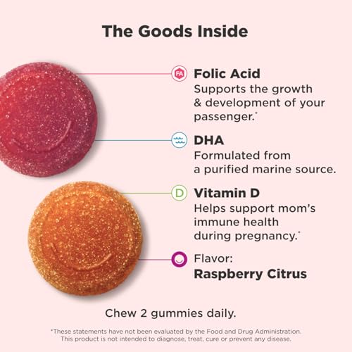 Olly Essential Prenatal Gummy Multivitamins – 60 Count