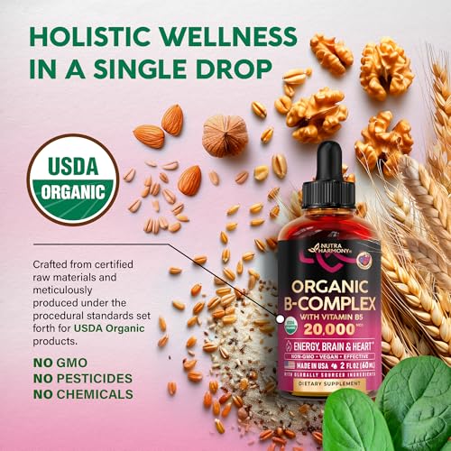 Organic B-Complex Liquid Drops - USA Made