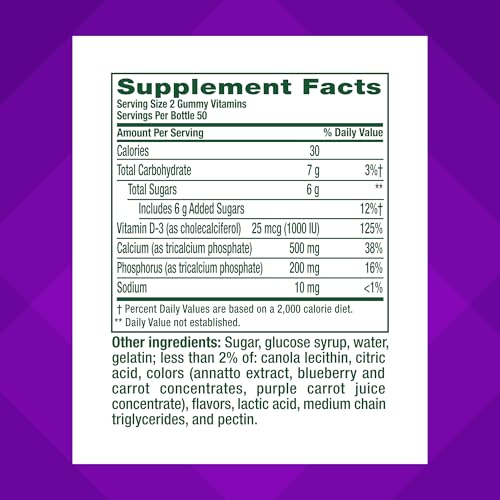 Vitafusion Calcium Gummy Vitamins for Teeth and Bones