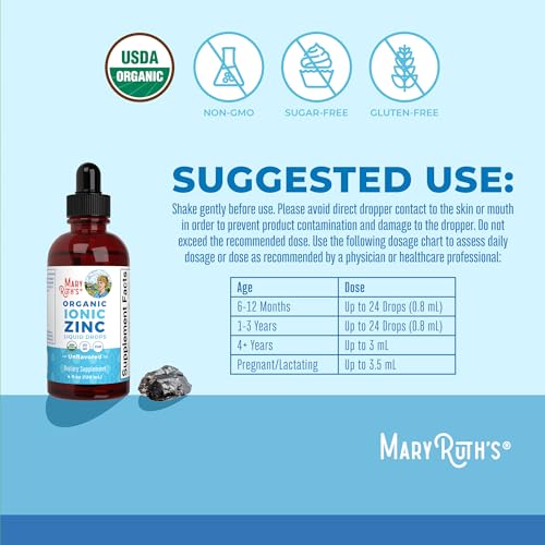 MaryRuth Organics Liquid Zinc for Immune Support