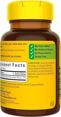 Nature Made Potassium Gluconate 550mg - 100 Tablets