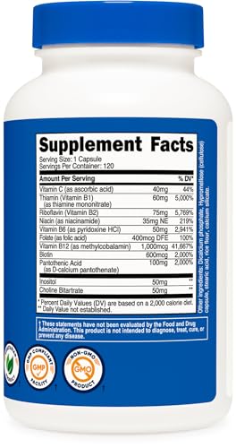 Nutricost High Potency B Complex 120 Capsules