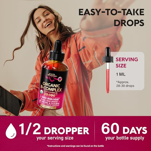 Organic B-Complex Liquid Drops - USA Made