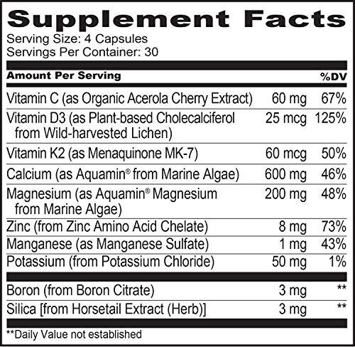 NATURELO Plant-Based Calcium Supplement with Vitamins