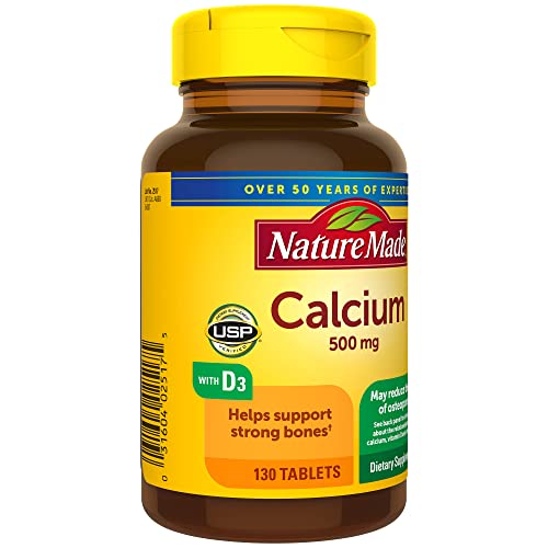 Nature Made Calcium 500mg with Vitamin D3, 130 Tablets