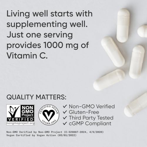 High Potency Vegan Vitamin C 1000mg Capsules