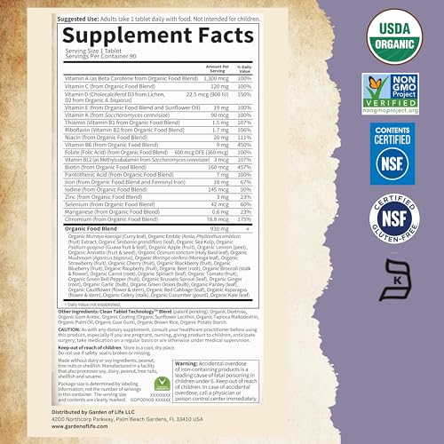 Garden of Life Organic Prenatal Vitamins 90 Count