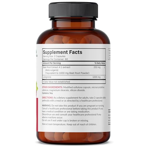 Beet Root & L-Arginine 2000 MG, 120 Capsules
