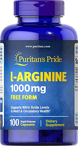 Puritan's Pride L-Arginine 1000mg Capsules, 100 Count