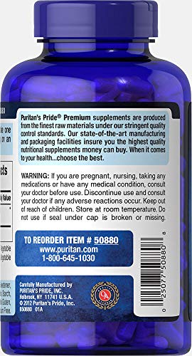 Puritan's Pride L-Arginine 1000mg Capsules, 100 Count