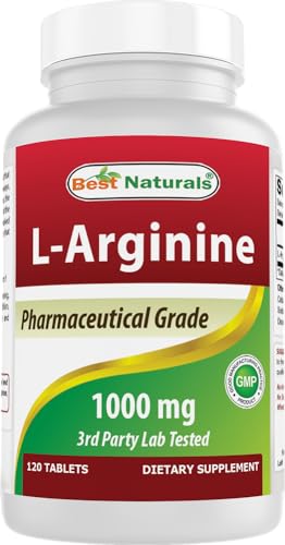 Best Naturals L-Arginine 1000 mg Tablets - 120 Count