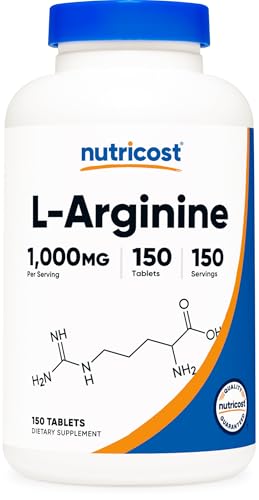 Nutricost L-Arginine 1000mg Amino Acid Tablets