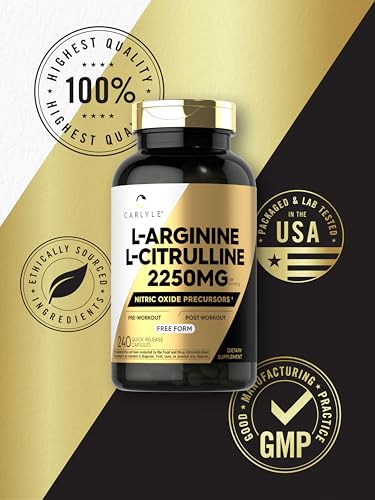 Carlyle L-Arginine L-Citrulline Complex 2250mg Capsules