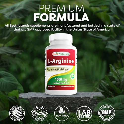 Best Naturals L-Arginine 1000 mg Tablets - 120 Count