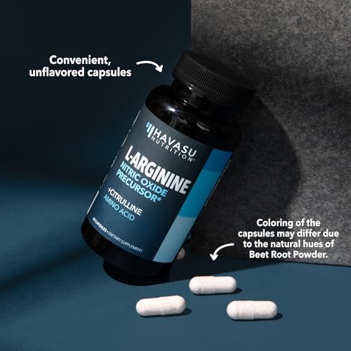 L-Arginine Capsules for Enhanced Performance – 60 Count
