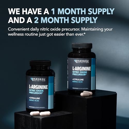 L-Arginine Capsules for Enhanced Performance – 60 Count