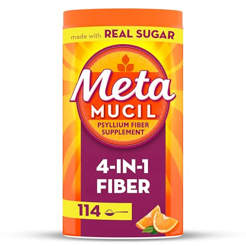 Metamucil 4-in-1 Fiber Supplement, Orange Flavor