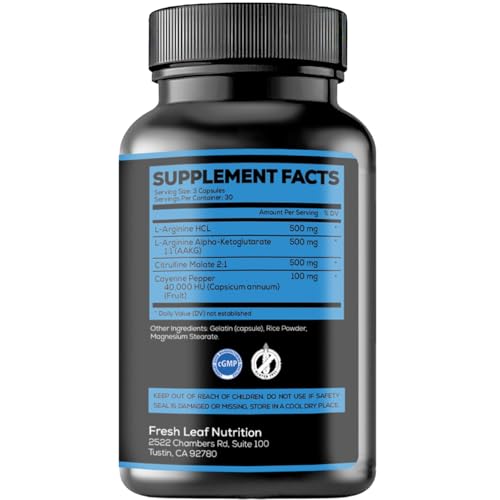 VITBOOST Extra Strength L-Arginine 1500mg Capsules