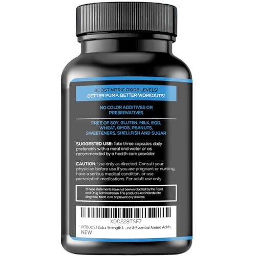 VITBOOST Extra Strength L-Arginine 1500mg Capsules