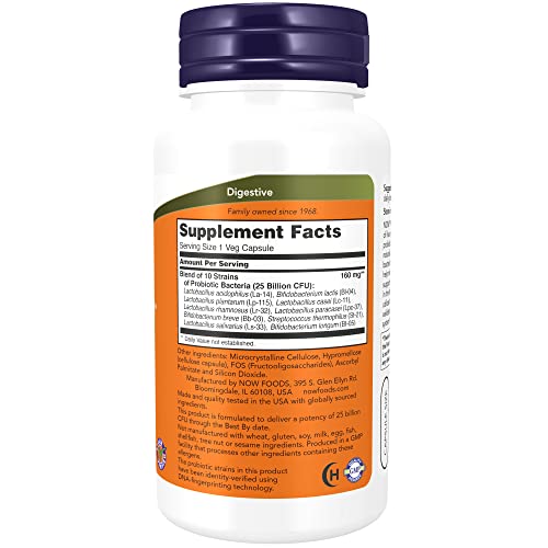 NOW Probiotic-10™ - 25 Billion CFU, 100 Veg Capsules