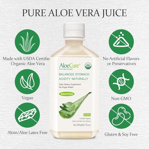 Organic Aloe Vera Juice - Pure Digestive Support