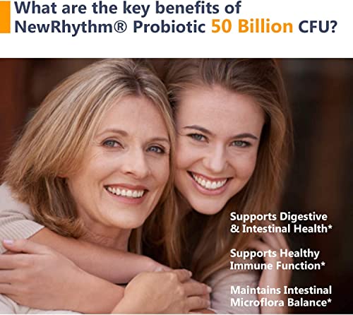 NewRhythm Probiotics 50 Billion CFU - 20 Strains