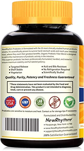 NewRhythm Probiotics 50 Billion CFU - 20 Strains