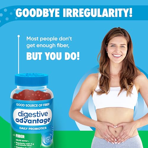 Digestive Advantage Prebiotic Fiber Gummies, 60ct Strawberry