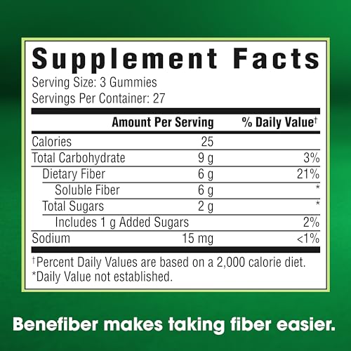 Benefiber Prebiotic Fiber Gummies for Digestive Health