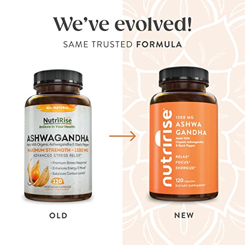 Organic Ashwagandha Capsules for Stress Relief & Energy