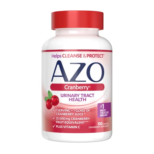AZO Cranberry Urinary Tract Support Softgels, 100 Count