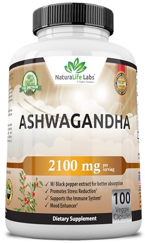 Organic Ashwagandha 2,100 mg - Stress Relief Capsules