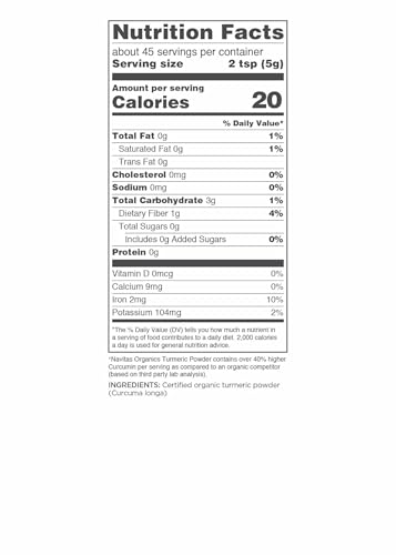 Organic Turmeric Powder - 8 oz, 45 Servings