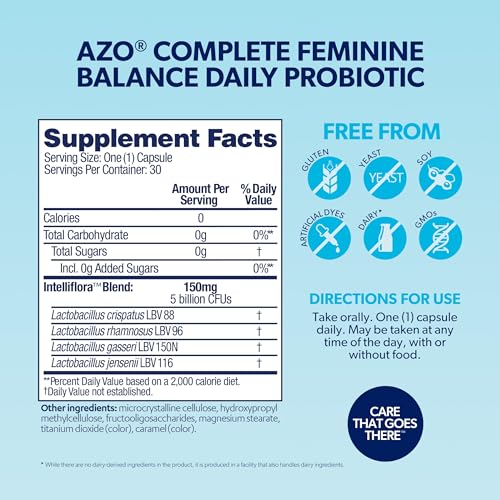 AZO Complete Women's Probiotics for Vaginal Health
