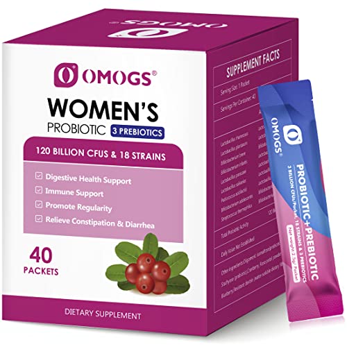 OMOGS Women's Probiotic with Prebiotics and Cranberry Extract