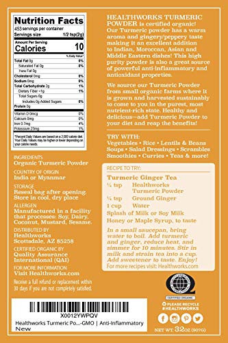 Organic Turmeric Powder - 32 Ounces, Curcumin Rich