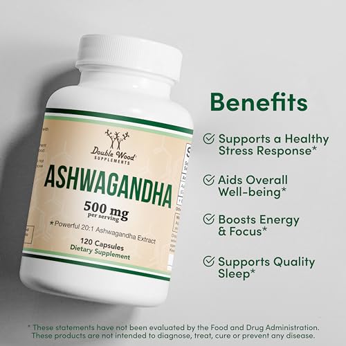 Ashwagandha Capsules 500mg Extract for Stress Relief